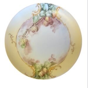 Vintage Haviland France Hand Decorated OGDEN Plate, Artist Signed